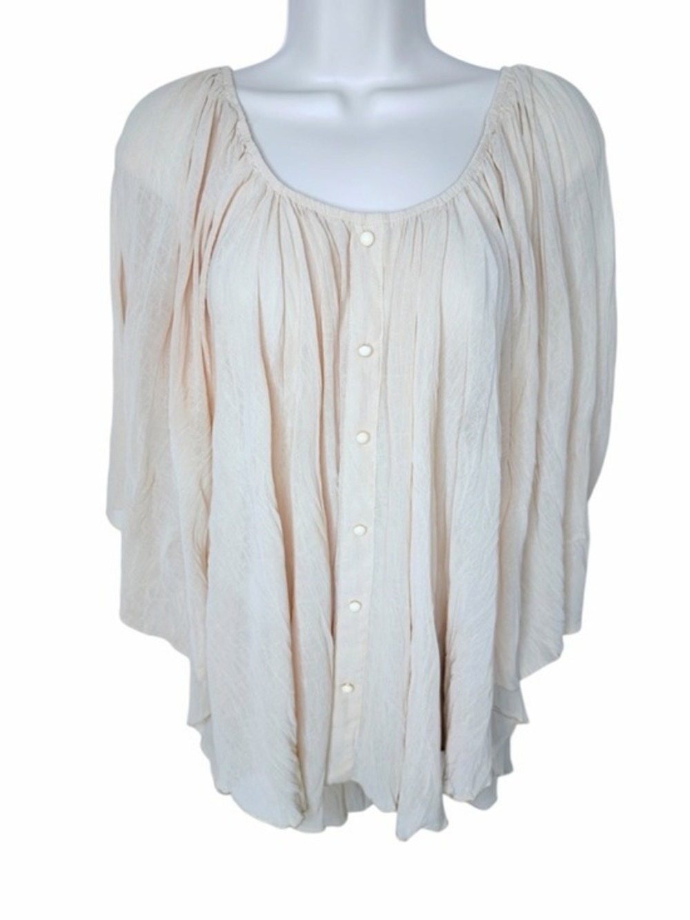 Aggie Women’s Medium Flowy Boho Peasant Blouse